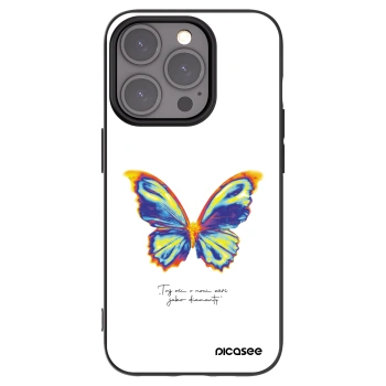 Picasee Apple iPhone 15 Pro Hülle - Schwarzes Silikon - Diamanty White