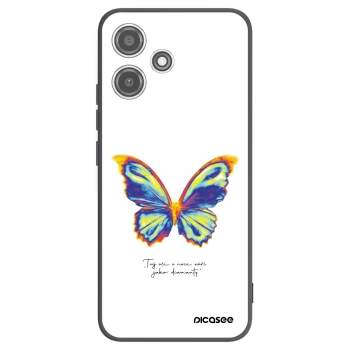 Picasee Xiaomi Redmi 12 5G Hülle - Schwarzes Silikon - Diamanty White