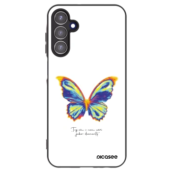 Picasee Samsung Galaxy A15 A155F 4G Hülle - Schwarzes Silikon - Diamanty White