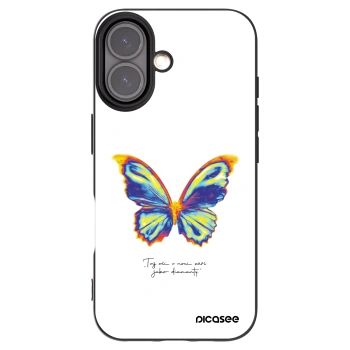 Picasee Apple iPhone 16 Hülle - Schwarzes Silikon - Diamanty White