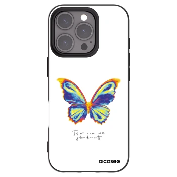 Picasee Apple iPhone 16 Pro Hülle - Schwarzes Silikon - Diamanty White