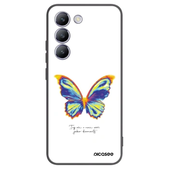Picasee Vivo V40 SE 5G Hülle - Schwarzes Silikon - Diamanty White