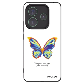 Picasee Xiaomi Redmi Note 14 5G Hülle - Schwarzes Silikon - Diamanty White