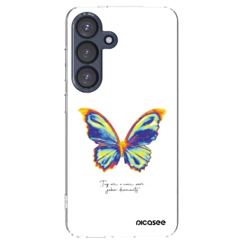 Picasee Samsung Galaxy S25 5G Hülle - Transparentes Silikon - Diamanty White