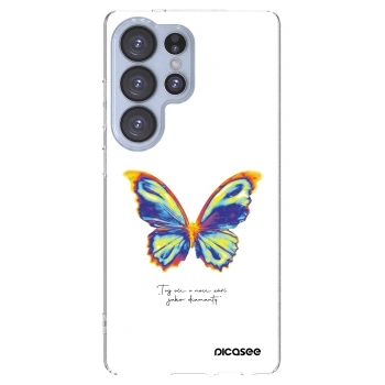 Picasee Samsung Galaxy S25 Ultra 5G Hülle - Transparentes Silikon - Diamanty White