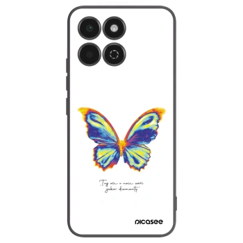 Picasee Honor 200 Smart 5G Hülle - Schwarzes Silikon - Diamanty White