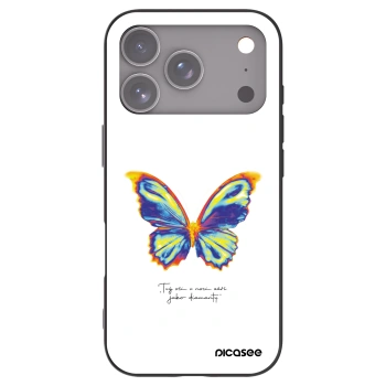 Picasee Apple iPhone 17 Pro Hülle - Schwarzes Silikon - Diamanty White