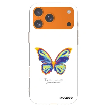 Picasee Apple iPhone 17 Pro Max Hülle - Transparentes Silikon - Diamanty White