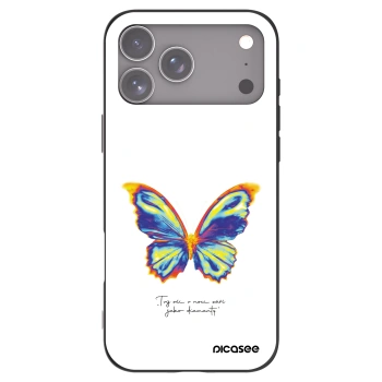 Picasee Apple iPhone 17 Pro Max Hülle - Schwarzes Silikon - Diamanty White