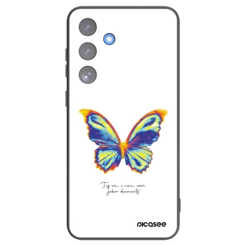 Picasee Samsung Galaxy S25 FE 5G Hülle - Schwarzes Silikon - Diamanty White
