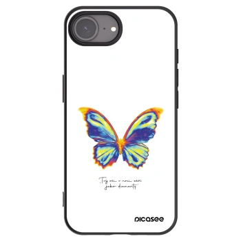 Picasee Apple iPhone 17e Hülle - Schwarzes Silikon - Diamanty White