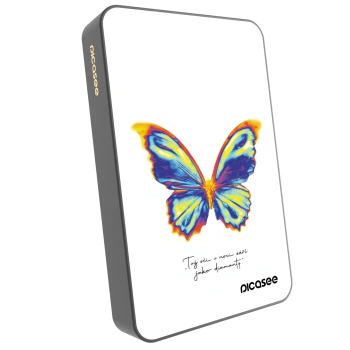 Picasee Powerbank mit MagSafe 10 000 mAh Grau - Diamanty White
