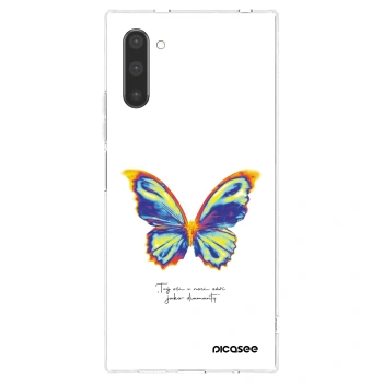 Picasee Samsung Galaxy Note 10 N970F Hülle - Transparentes Silikon - Diamanty White