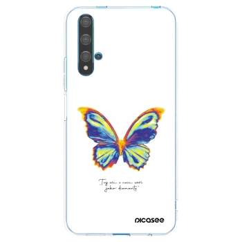 Picasee Huawei Nova 5T Hülle - Transparentes Silikon - Diamanty White