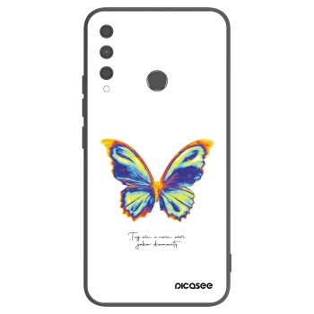 Picasee Huawei P40 Lite E Hülle - Schwarzes Silikon - Diamanty White