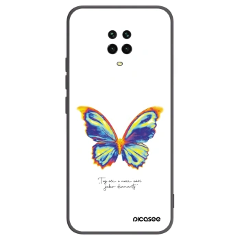 Picasee Xiaomi Redmi Note 9S Hülle - Schwarzes Silikon - Diamanty White
