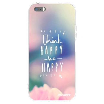 Picasee Apple iPhone 5/5S/SE Hülle - Transparentes Silikon - Denke positiv!