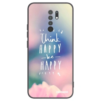 Picasee Xiaomi Redmi 9 Hülle - Schwarzes Silikon - Denke positiv!