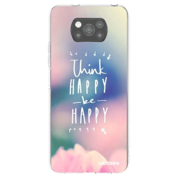Picasee Xiaomi Poco X3 Hülle - Schwarzes Silikon - Denke positiv!