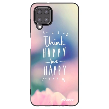 Picasee Samsung Galaxy A12 A125F Hülle - Schwarzes Silikon - Denke positiv!