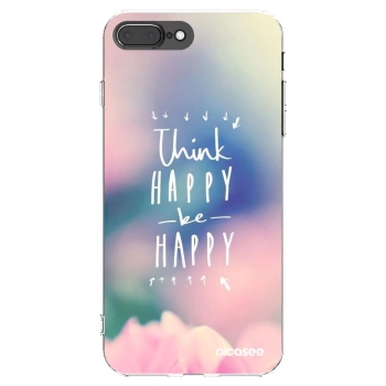 Picasee Apple iPhone 7 Plus Hülle - Transparentes Silikon - Denke positiv!