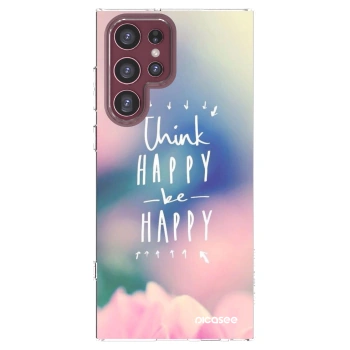 Picasee Samsung Galaxy S22 Ultra 5G Hülle - Transparentes Silikon - Denke positiv!