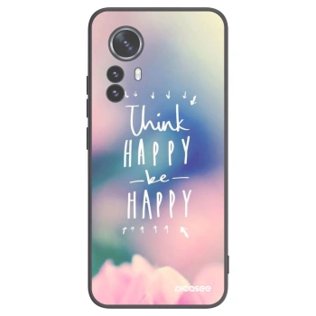 Picasee Xiaomi 12 Pro Hülle - Schwarzes Silikon - Denke positiv!