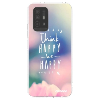 Picasee OPPO A94 5G Hülle - Transparentes Silikon - Denke positiv!