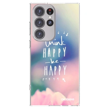 Picasee Samsung Galaxy S23 Ultra 5G Hülle - Transparentes Silikon - Denke positiv!