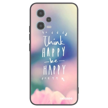 Picasee Xiaomi Redmi Note 12 5G Hülle - Schwarzes Silikon - Denke positiv!