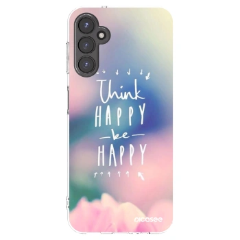 Picasee Samsung Galaxy A14 5G A146P Hülle - Transparentes Silikon - Denke positiv!