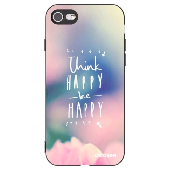 Picasee Apple iPhone 8 Hülle - Schwarzes Silikon - Denke positiv!