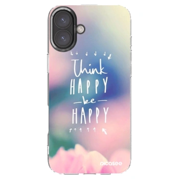Picasee Apple iPhone 16 Plus Hülle - Transparentes Silikon - Denke positiv!