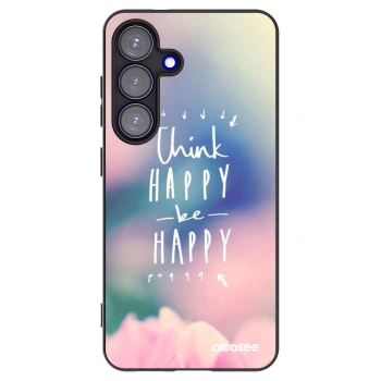 Picasee Samsung Galaxy S25 5G Hülle - Schwarzes Silikon - Denke positiv!