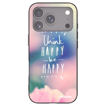 Picasee Apple iPhone 17 Pro Hülle - Schwarzes Silikon - Denke positiv!