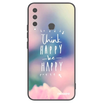 Picasee Huawei P40 Lite E Hülle - Schwarzes Silikon - Denke positiv!