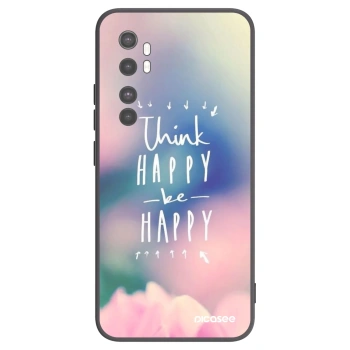 Picasee Xiaomi Mi Note 10 Lite Hülle - Schwarzes Silikon - Denke positiv!