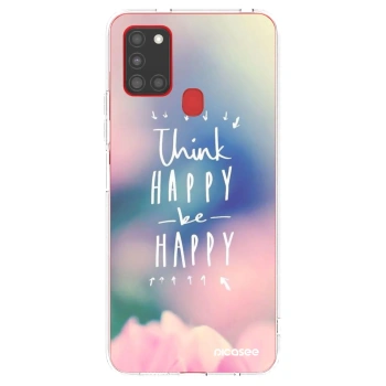 Picasee Samsung Galaxy A21s Hülle - Transparentes Silikon - Denke positiv!