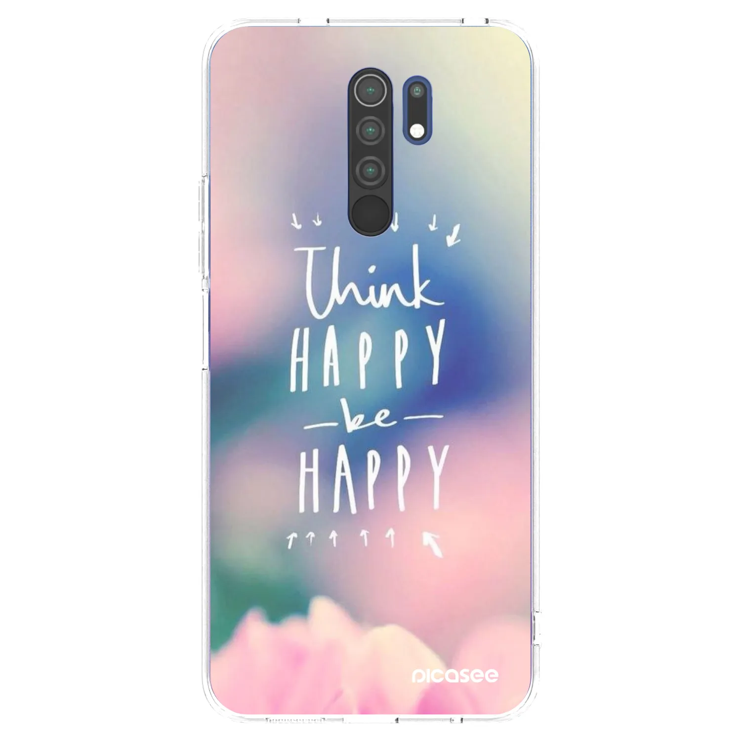 Picasee Xiaomi Redmi 9 Hülle - Transparentes Silikon - Denke positiv!