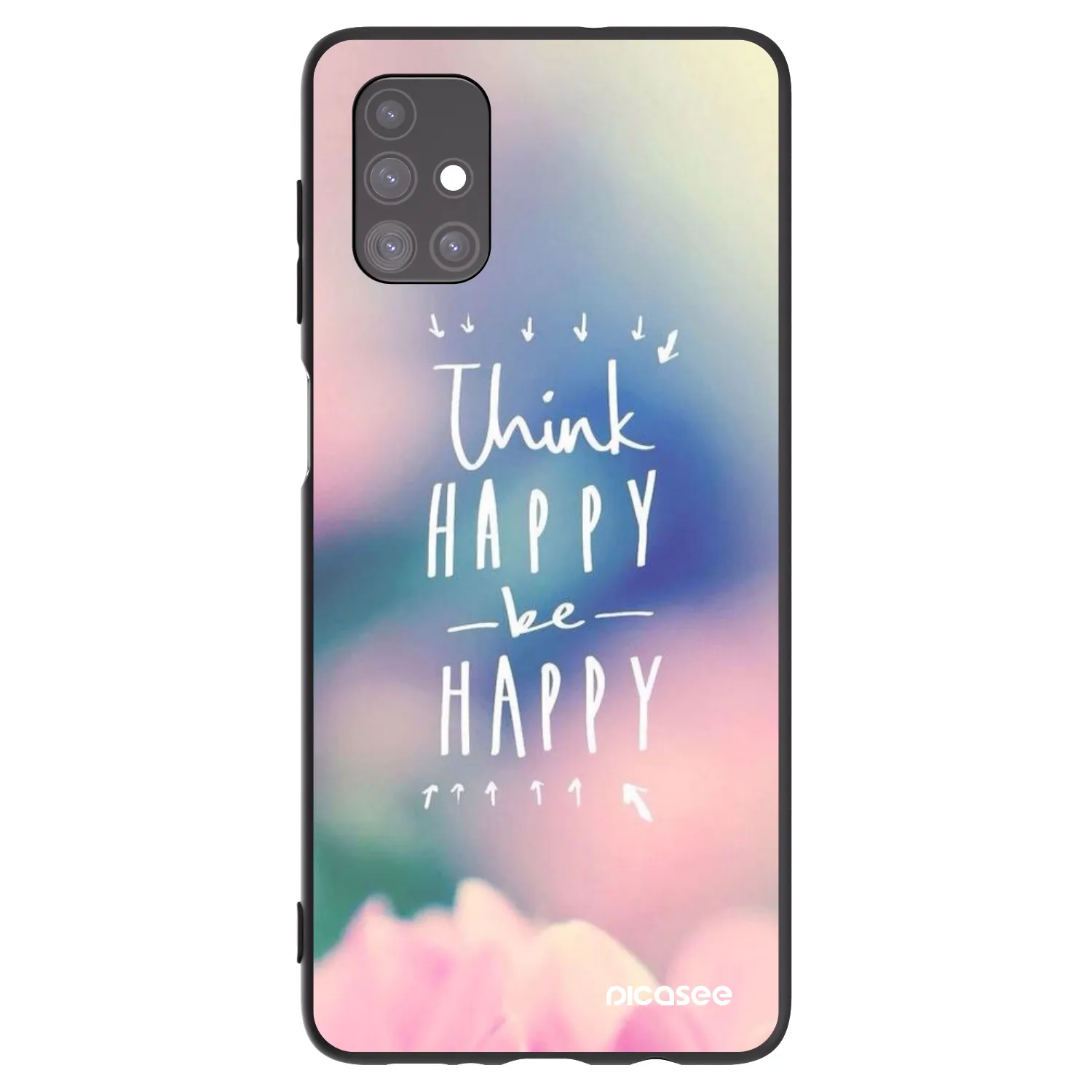 Picasee Samsung Galaxy M51 M515F Hülle - Schwarzes Silikon - Denke positiv!