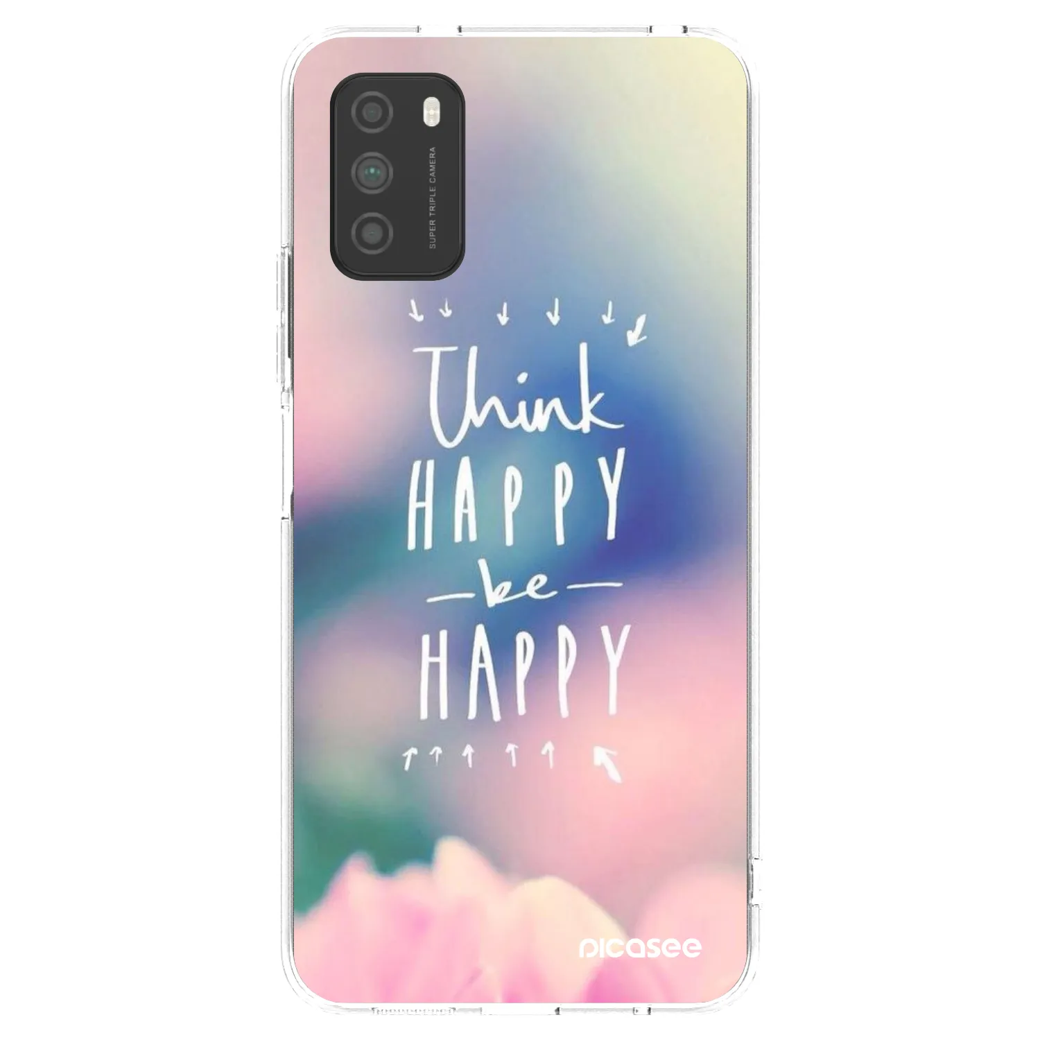 Picasee Xiaomi Poco M3 Hülle - Transparentes Silikon - Denke positiv!