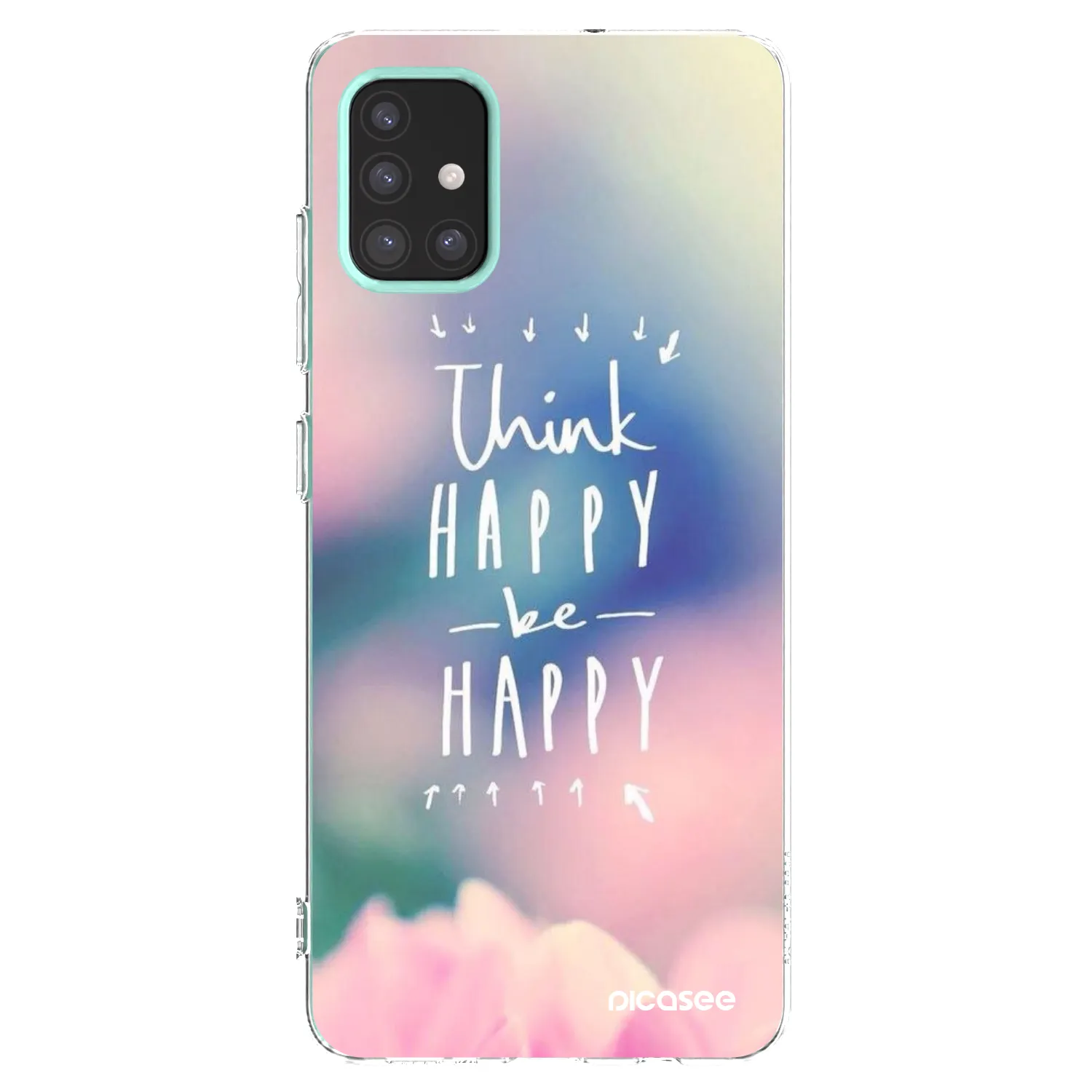 Picasee Samsung Galaxy M31s Hülle - Transparentes Silikon - Denke positiv!