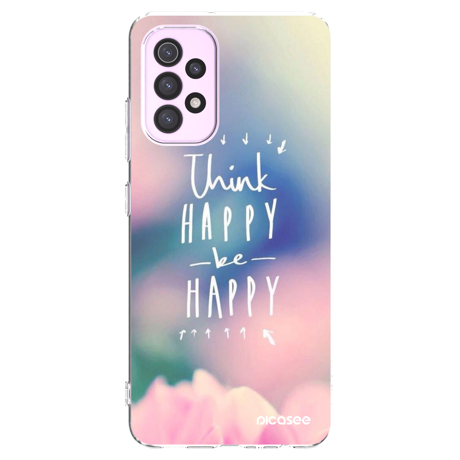 Picasee Samsung Galaxy A32 5G A326B Hülle - Transparentes Silikon - Denke positiv!