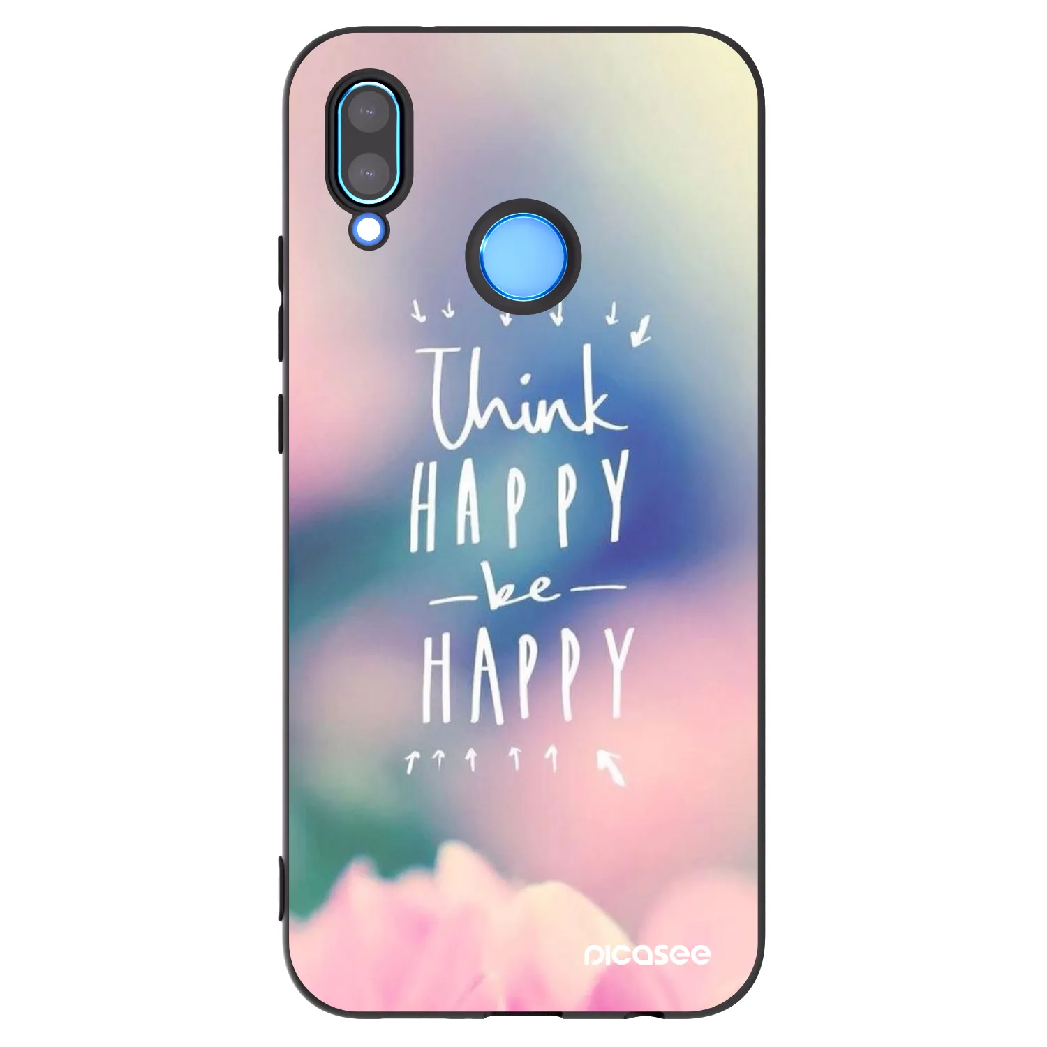 Picasee Huawei P20 Lite Hülle - Schwarzes Silikon - Denke positiv!