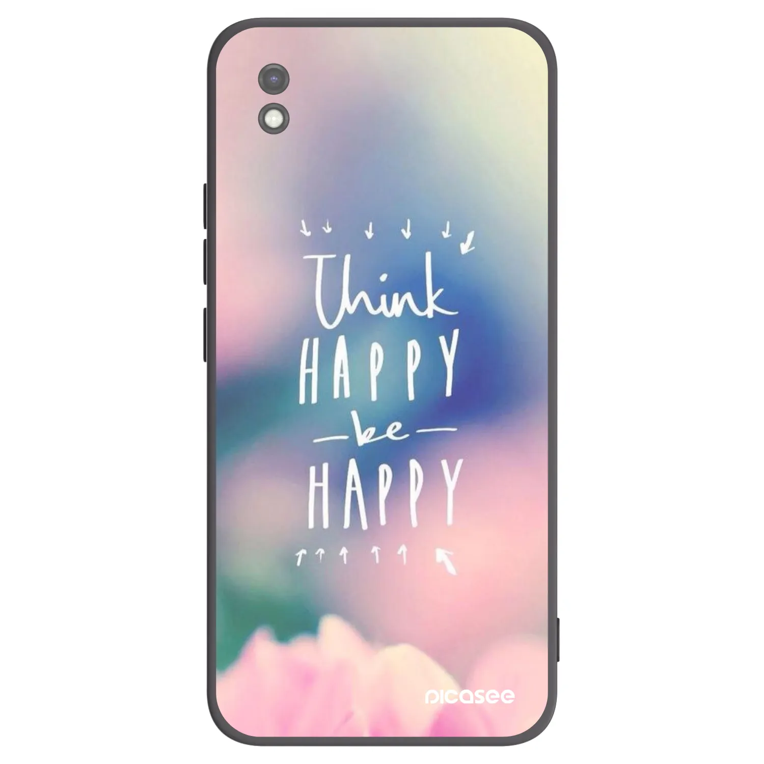 Picasee Xiaomi Redmi 9AT Hülle - Schwarzes Silikon - Denke positiv!