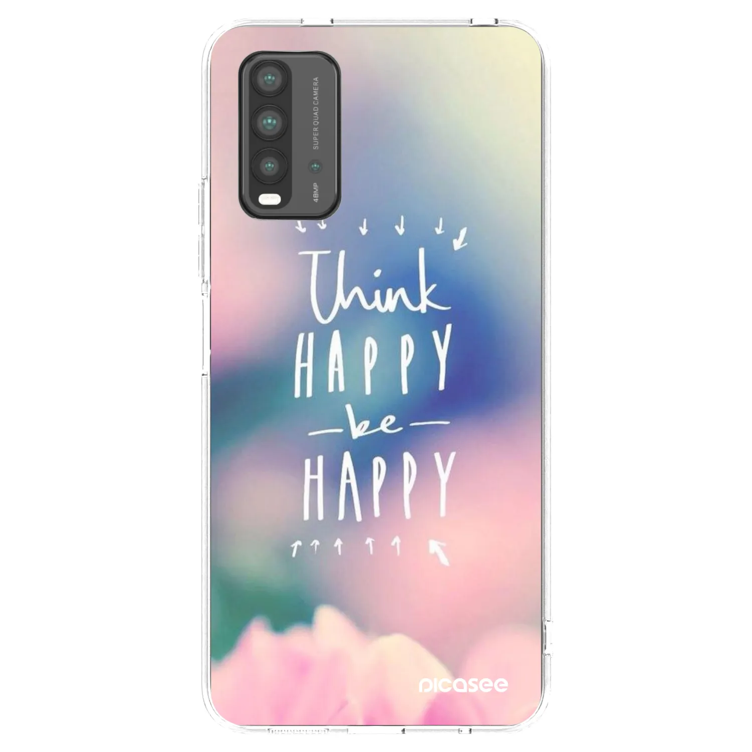 Picasee Xiaomi Redmi 9T Hülle - Transparentes Silikon - Denke positiv!