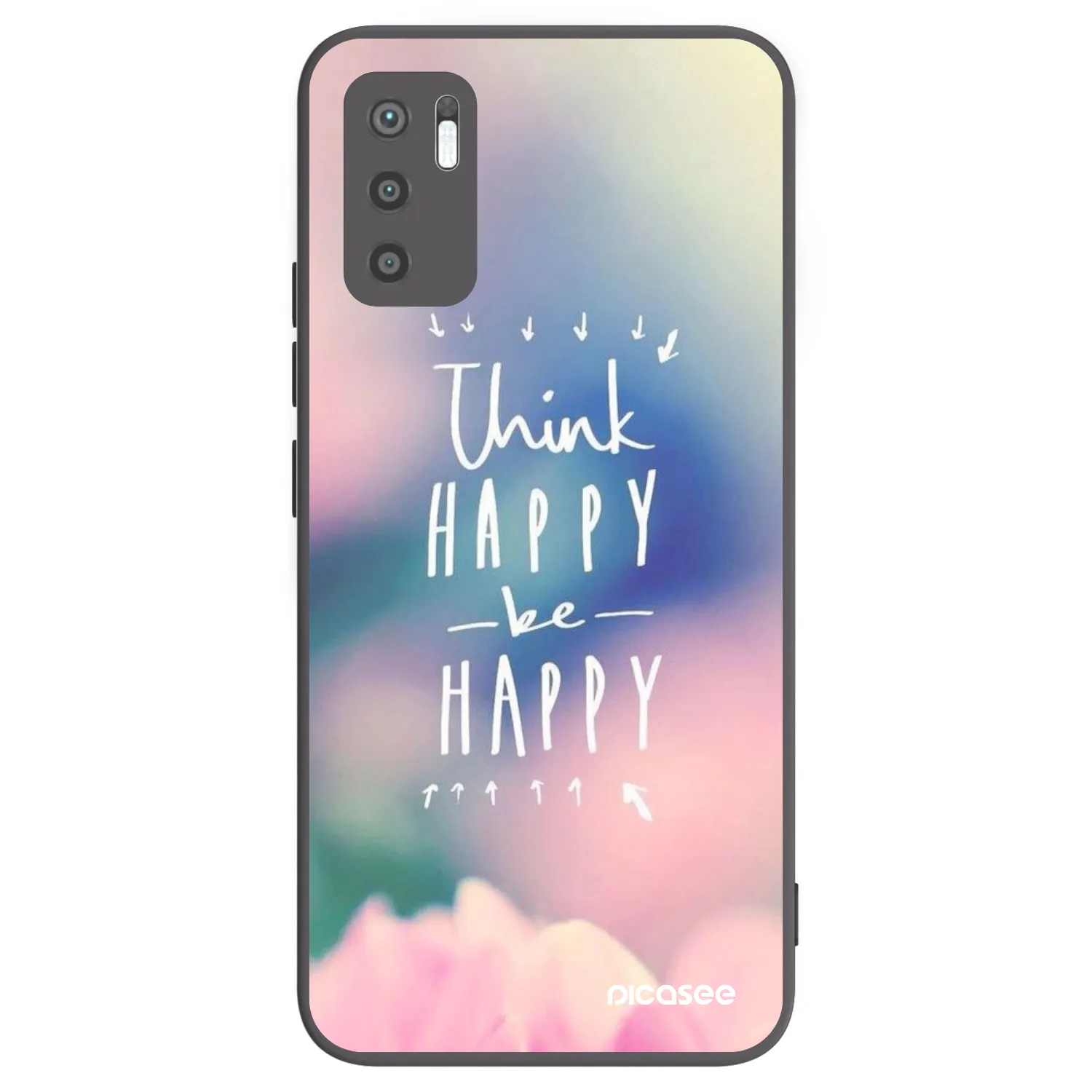 Picasee Xiaomi Redmi Note 10 5G Hülle - Schwarzes Silikon - Denke positiv!
