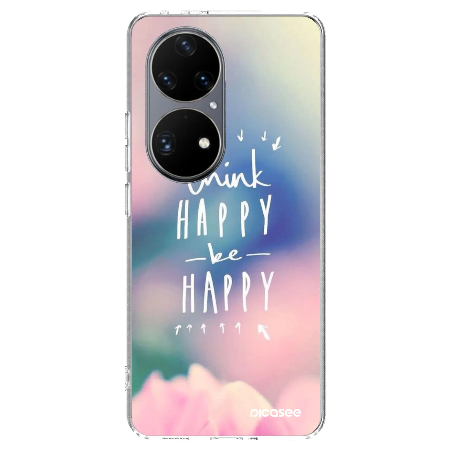 Picasee Huawei P50 Hülle - Transparentes Silikon - Denke positiv!