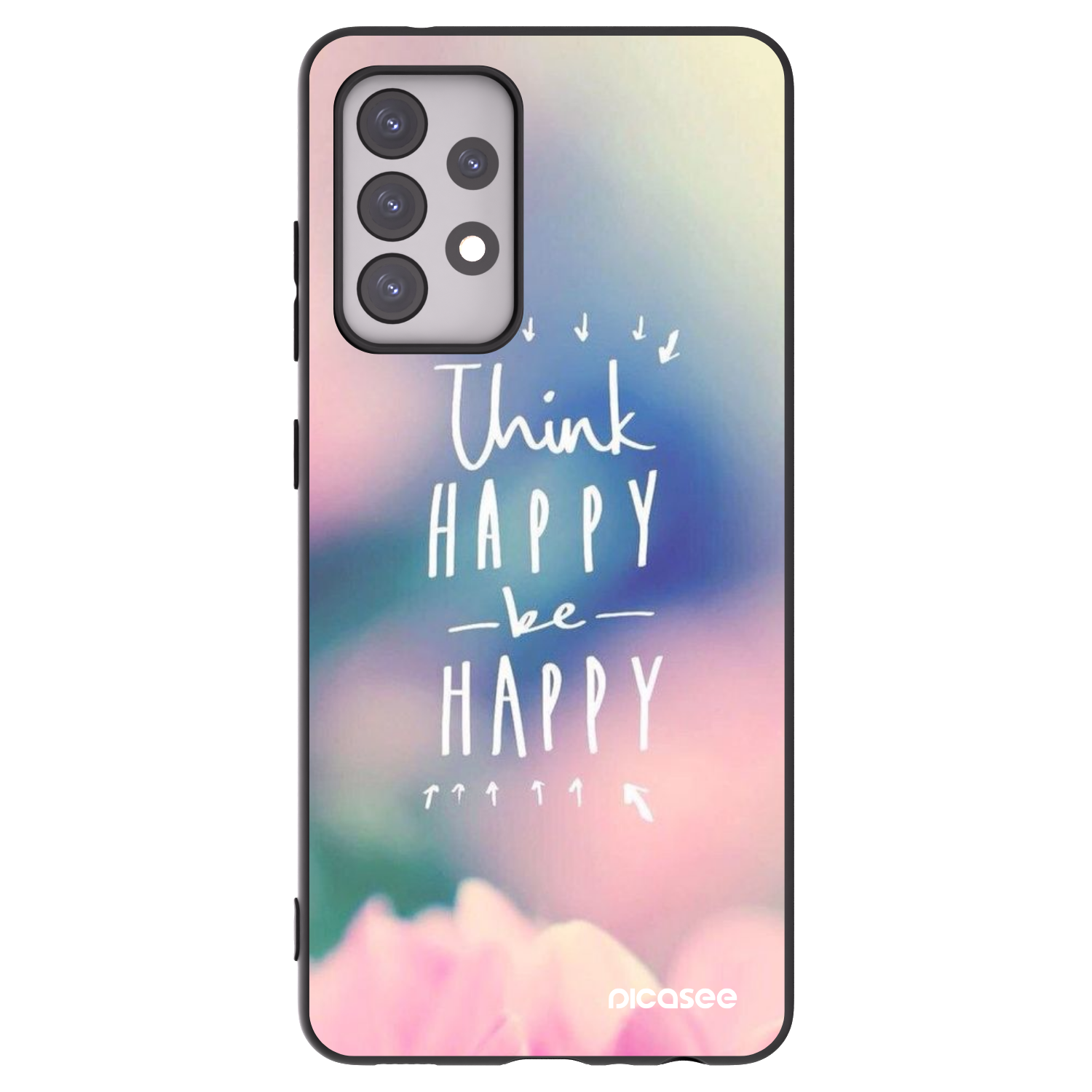 Picasee Samsung Galaxy A52s 5G A528B Hülle - Schwarzes Silikon - Denke positiv!