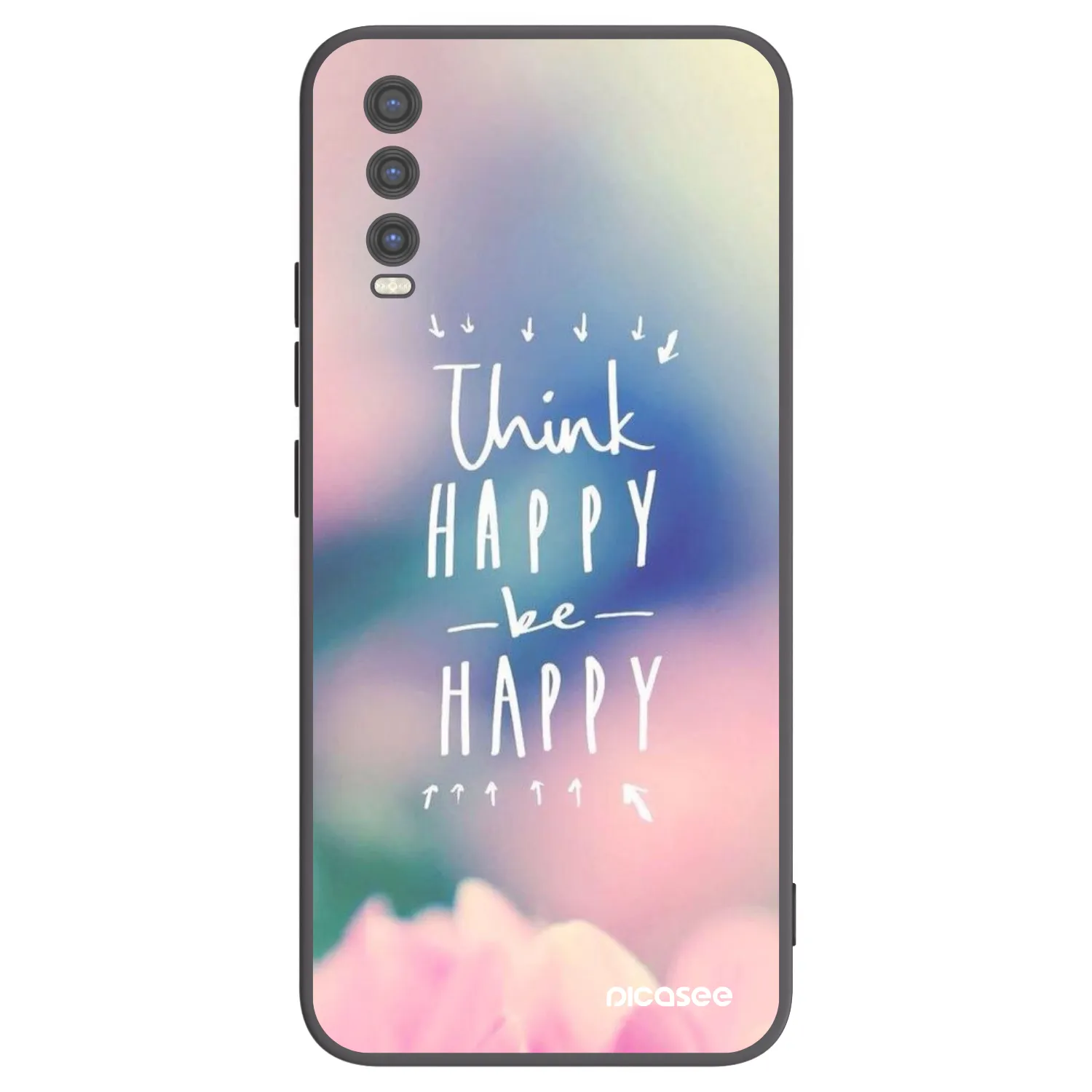 Picasee Vivo Y20s Hülle - Schwarzes Silikon - Denke positiv!